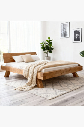 Drevená posteľ z trámov Miky 160 x 200 cm